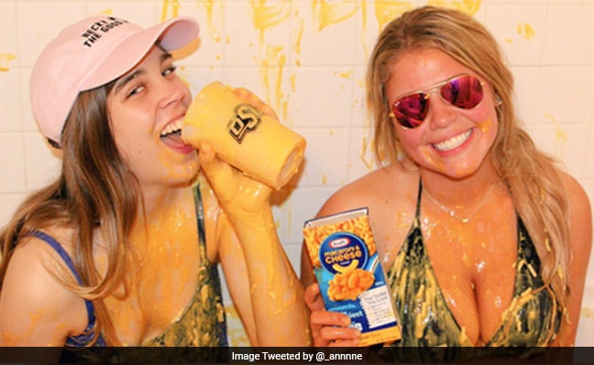 Women Cook 56 Boxes Of Mac And Cheese Only To Bathe In It. Pics Go Viral