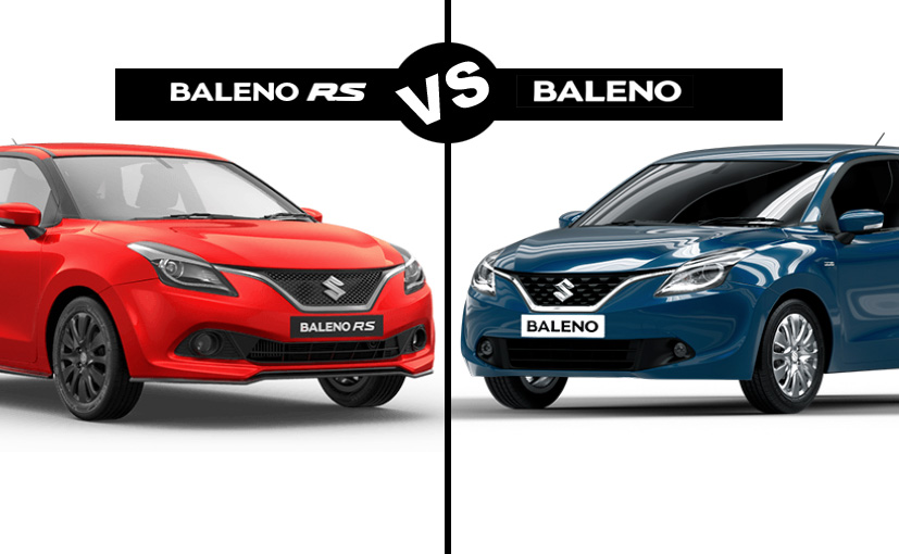 Maruti Suzuki Baleno VS Baleno RS Exterior Differences