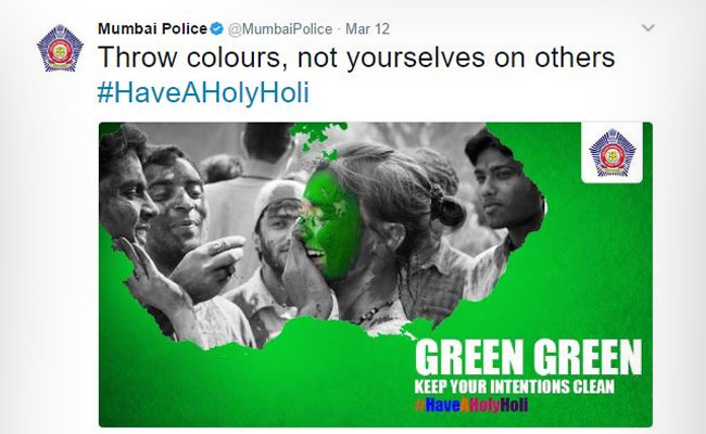 Happy Holi: Mumbai Police's 'Punny' Warning To Holi Hooligans On Twitter