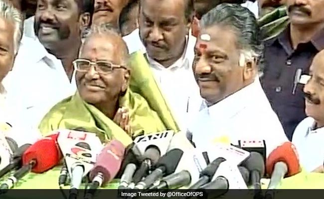 O Panneerselvam Camp Fields Veteran Madhusudanan In Tamil Nadu's RK Nagar By-Poll