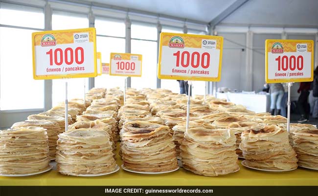World's Largest Serving Of Pancakes In Russia Sets Guinness Record
