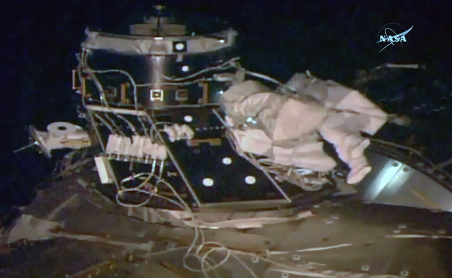 Space Blanket Floats Away During Historic Spacewalk