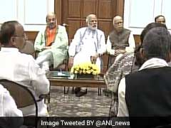 PM Narendra Modi's Breakfast With Gujarat Lawmakers Including LK Advani