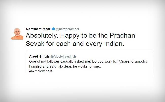 ट्विटर यूज़र ने कहा 'नरेंद्र मोदी मेरे लिए काम करते हैं', पीएम का दिया जवाब हुआ वायरल