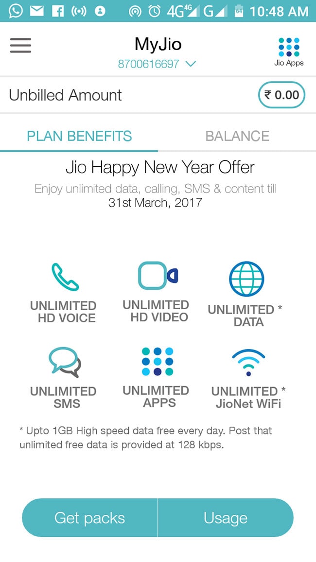 reliance jio 4g prime offer
