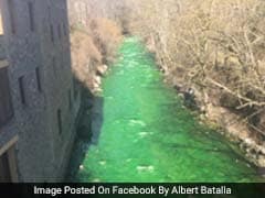 Viral: A River In Spain Mysteriously Turned Green. See The Bizarre Photos