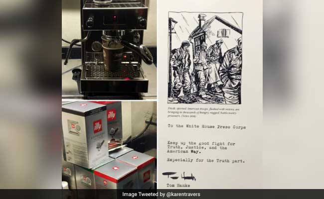 Why Tom Hanks Bought Journalists At The White House An Espresso Machine