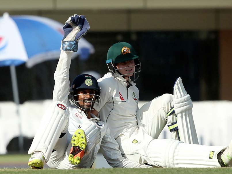 India vs Australia: Wriddhiman Saha-Steve Smith Wrestling Match Has Umpire Ian Gould In Splits