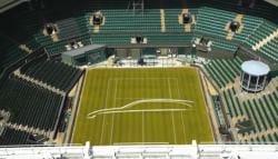 Jaguar Teases XF Sportbrake By Drawing Design Outline On Wimbledon Centre Court