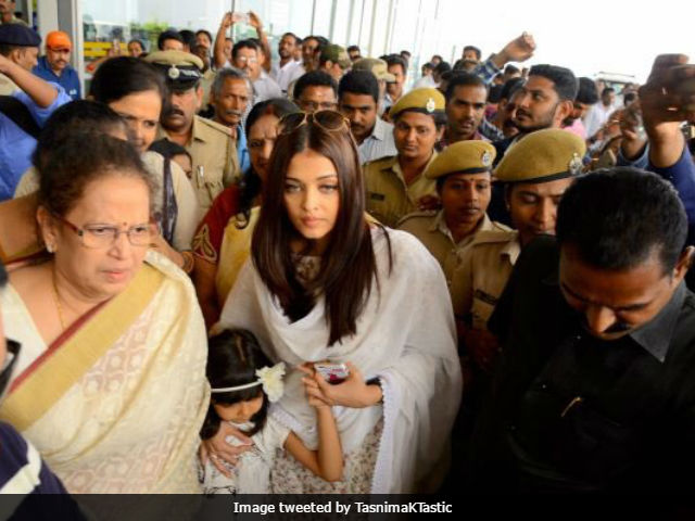 Aishwarya Rai Bachchan In Mangalore To Immerse Late Father Krishnaraj Rai's Ashes