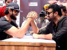 <i>Baahubali</i>: Prabhas, Rana Daggubati Face Off In Arm Wrestling Duel