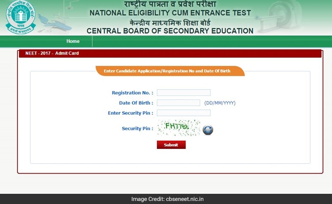 cbse neet admit card