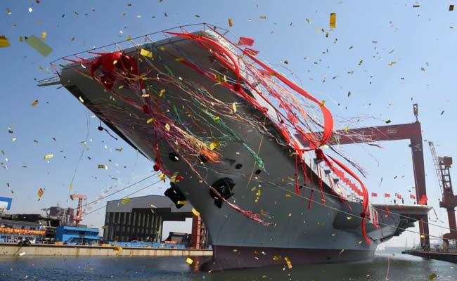 As India Struggles, China Launches First Home-Built Aircraft Carrier