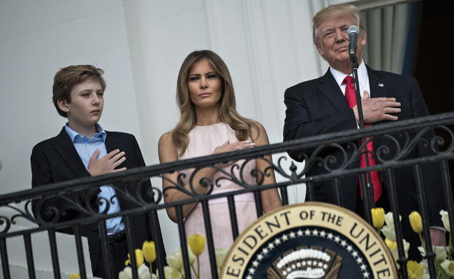 "Trump's Son Barron Tested Positive For Covid, Now Negative": US First Lady