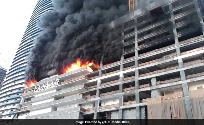 Fire Erupts In Residential Complex Near Dubai's Burj Khalifa