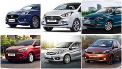 Maruti Suzuki Dzire Vs Hyundai Xcent Vs Tata Tigor Vs Honda Amaze Vs Ford Aspire Vs Volkswagen Ameo: Specifications Comparison