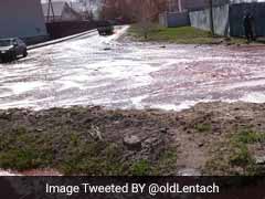 Fruit Juice Floods Russian Town After Factory Roof Collapses