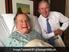 George HW Bush Still In Hospital, Gets 'Morale Boost' From Son