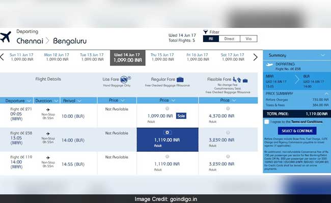 Indigo Offering Tickets From Rs 1 119 As Price War Resumes