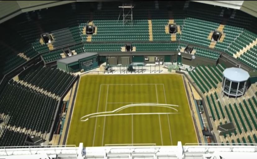 Jaguar Teases XF Sportbrake By Drawing Design Outline On Wimbledon Centre Court