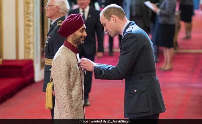 British Sikh Barrister Jasvir Singh Receives Order Of The British Empire From Prince William