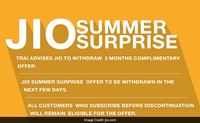Jio's Withdrawal Of 'Summer Surprise' May Bring Some Relief To Other Telecom Companies - NDTV