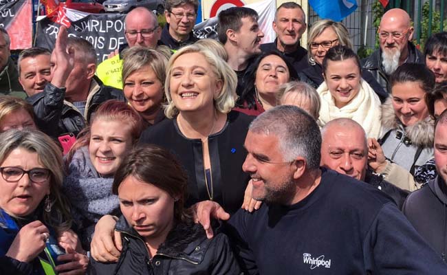 Marine Le Pen Upstages Emmanuel Macron With French Factory Visit