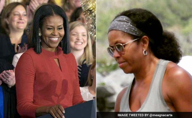 Internet Loves This Pic Of Michelle Obama Sporting Her Natural Hair