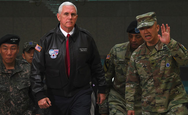 'All Options On Table' With North Korea: Mike Pence At Demilitarised Zone