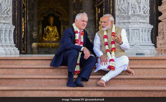Metro Ride For PM Modi, Australian Premier (With Selfie); Then, A Temple