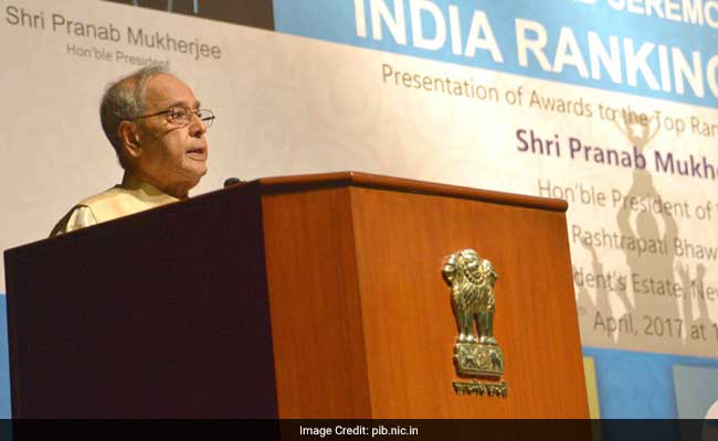 NIRF Ranking 2017: President Gives Away Awards To Top Institutions