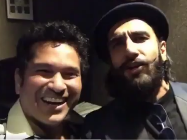 Sachin Tendulkar Meets Ranveer Singh. Howzzat!