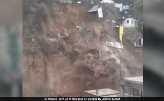 Massive Chunk Of A Hill Comes Crashing On Construction Site In Shimla
