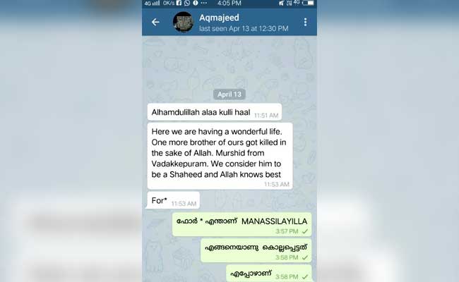 telegram message kerala man