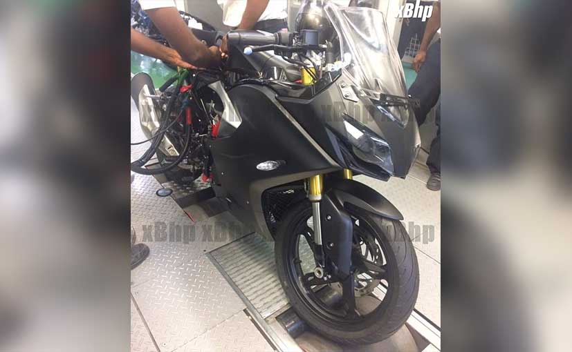 TVS Apache RTR 310 Spotted Testing On The Dyno; Launch This Year