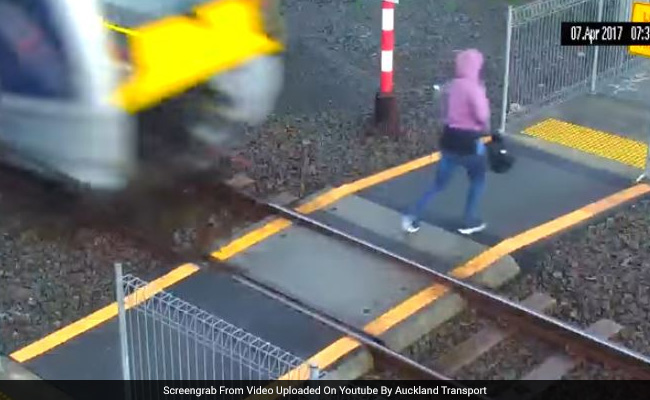 New Zealand Woman Narrowly Cheats Death As Speeding Train Comes Her Way