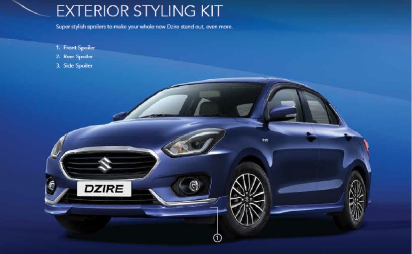 2017 Maruti Suzuki Dzire Gets New Accessory And Styling Packages