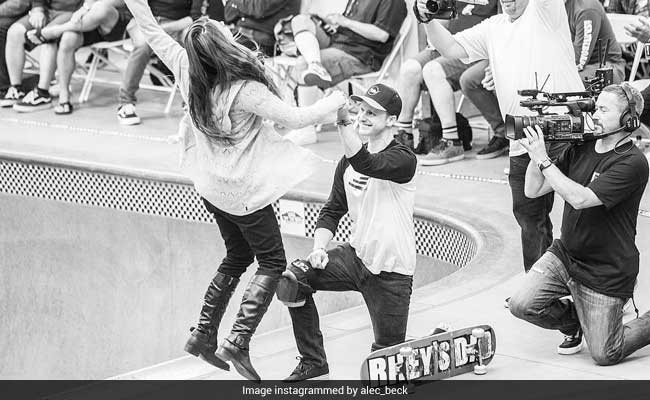 Watch: Skateboarder Pulls Off Clever Stunt To Propose To His Girlfriend