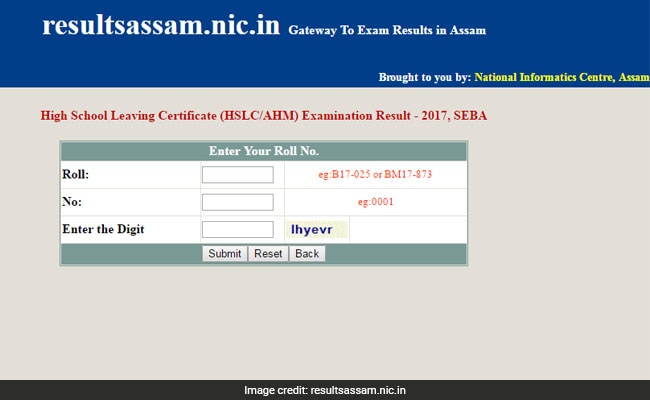 assam seba hslc 10th result 2017 announced