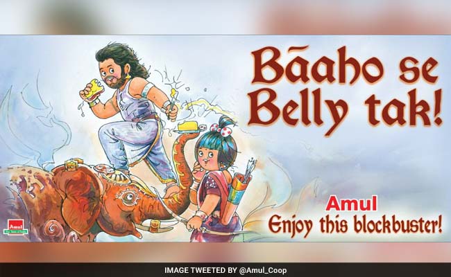'बाहों से बैली तक': ‘बाहुबली’ पर अमूल मक्खन का तड़का...