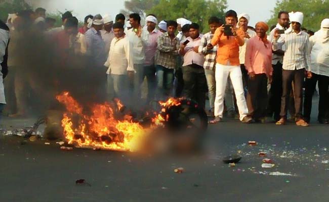 In Shocking Video, Burning Man Didn't Stop Traffic On Maharashtra Highway