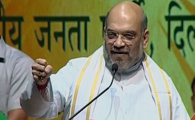 Amit Shah Arrives In Chandigarh To Grand Welcome By BJP Workers