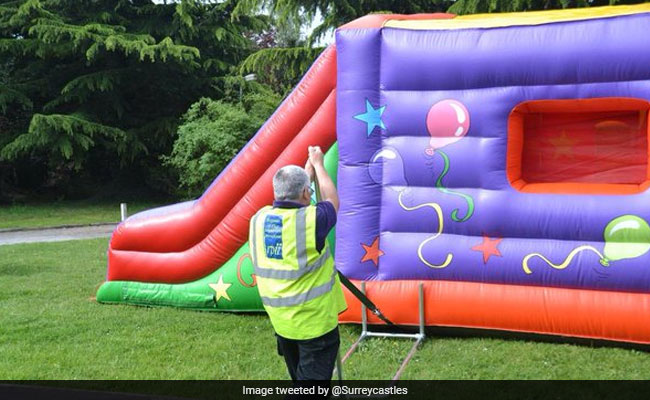 Father Dies, 4-Year-Old Injured After Bouncy Castle Shot Into Air In France
