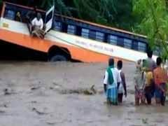 6 Rescued Using Ropes After Bus Falls Into A River In Karnataka's Gadag