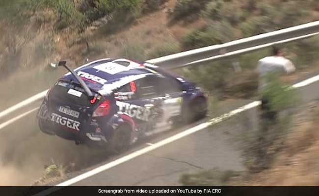 Rally Car Driver Narrowly Misses Falling Off Cliff In Viral Video