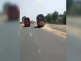 Video Of Buses Racing In Tamil Nadu Goes Viral, One Crossed To The Wrong Side Video Of Buses Racing In Tamil Nadu Goes Viral, One Crossed To The Wrong Side