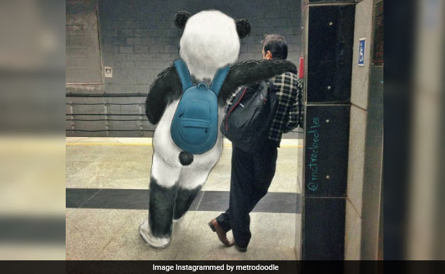 Mystical Creatures Become A Part Of Delhi Metro In These Creative Doodles