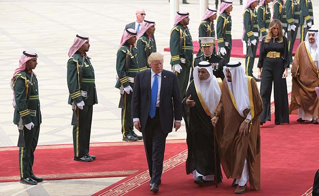 United States President Donald Trump Lands In Riyadh On First Leg Of Foreign Tour