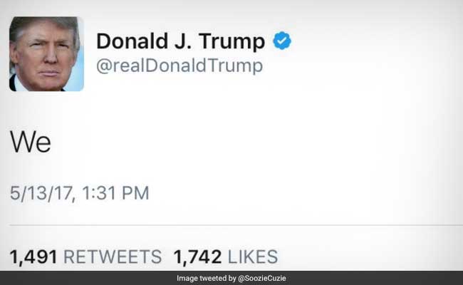 Donald Trump Tweets The Word 'We'. Twitter Completes The Sentence