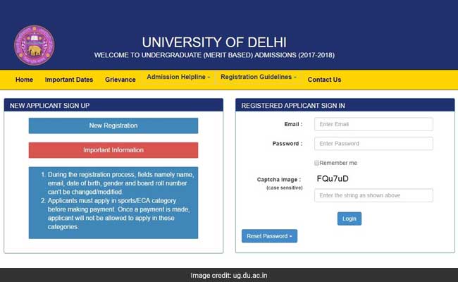 DU UG Admission 2017 Online Registration Begins: Know How To Apply